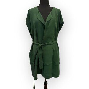 Marina Rinaldi long vest with belt Gingseng